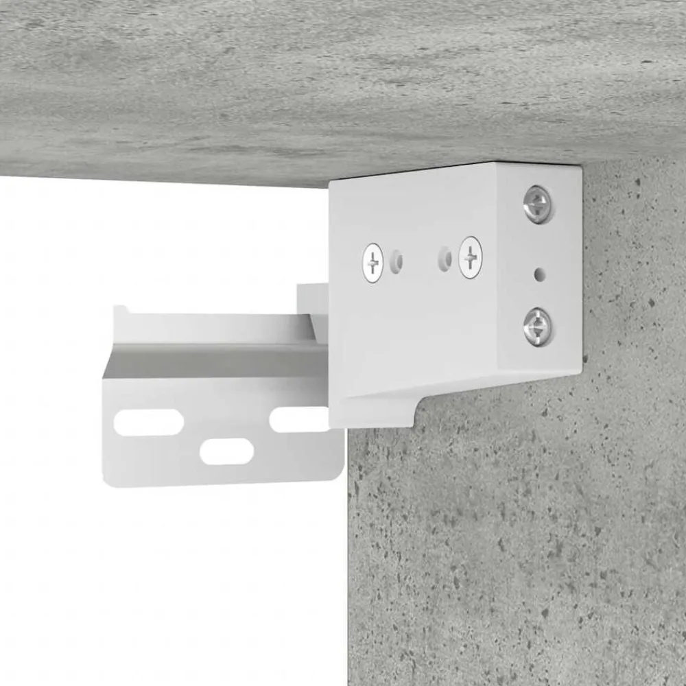 vidaXL Almacenamiento Industrial-Armario de pared para garaje madera de ingeniería gris hormigón