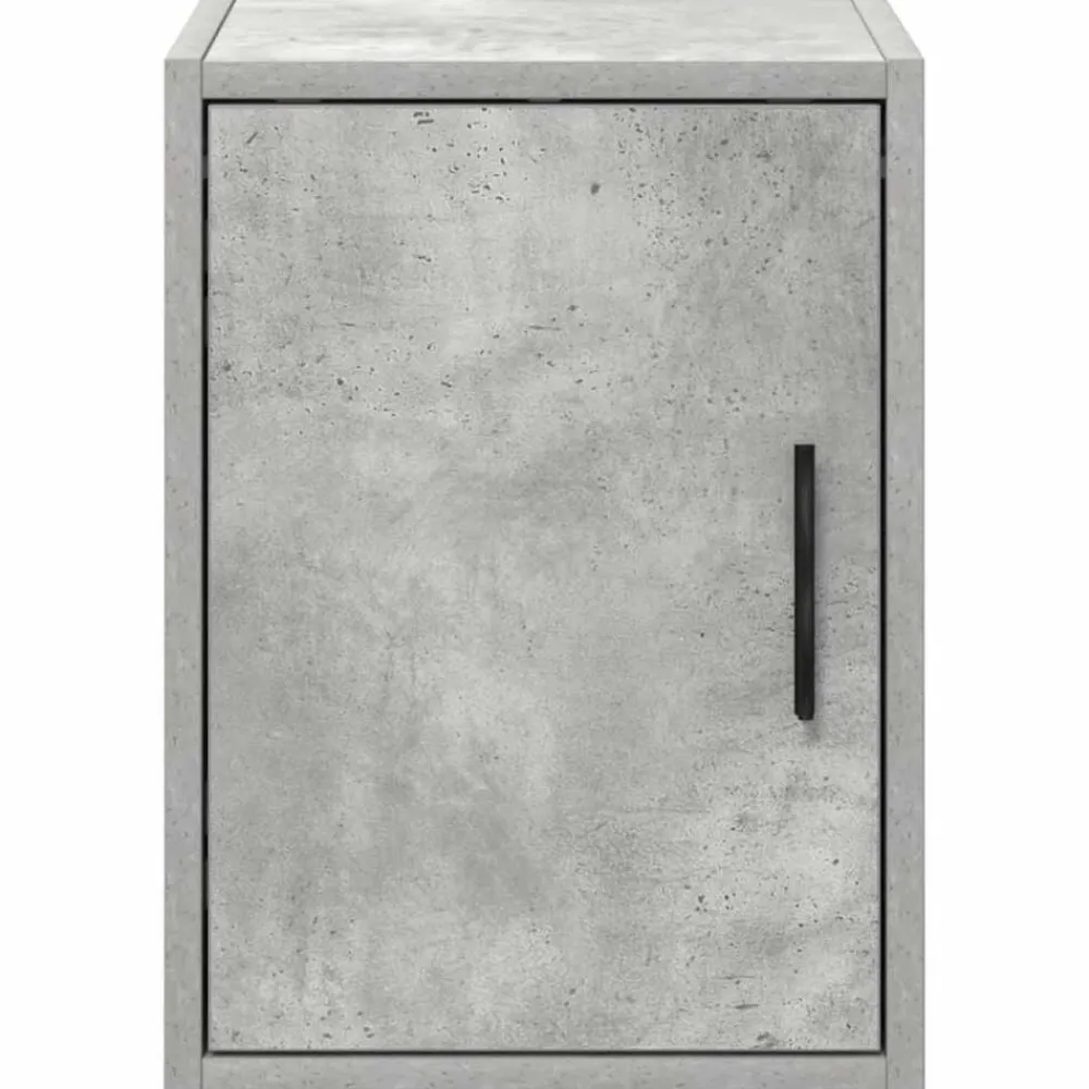 vidaXL Almacenamiento Industrial-Armario de pared para garaje madera de ingeniería gris hormigón