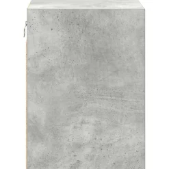 vidaXL Almacenamiento Industrial-Armario de pared para garaje madera de ingeniería gris hormigón