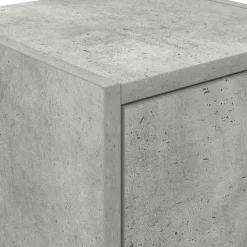 vidaXL Almacenamiento Industrial-Armario de pared para garaje madera de ingeniería gris hormigón