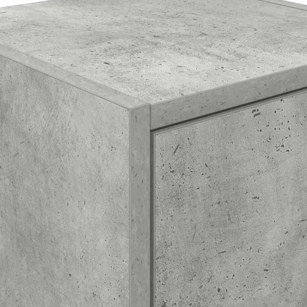 vidaXL Almacenamiento Industrial-Armario de pared para garaje madera de ingeniería gris hormigón