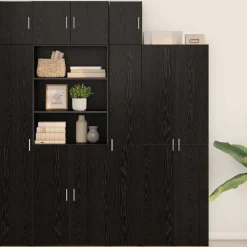 vidaXL Armario de pared 30 x 42.5 x 39.5 cm Roble negro New