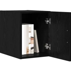 vidaXL Armario de pared 30 x 42.5 x 39.5 cm Roble negro New