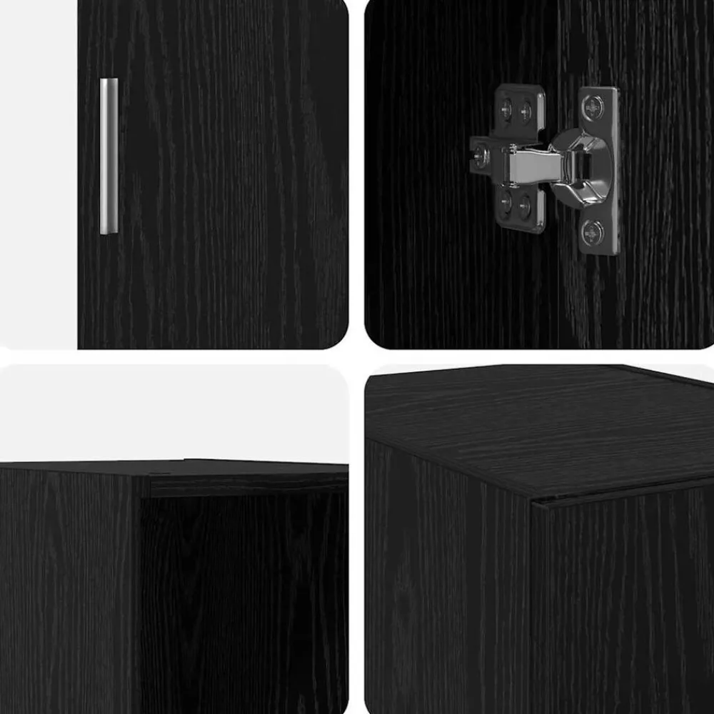 vidaXL Armario de pared 30 x 42.5 x 39.5 cm Roble negro New