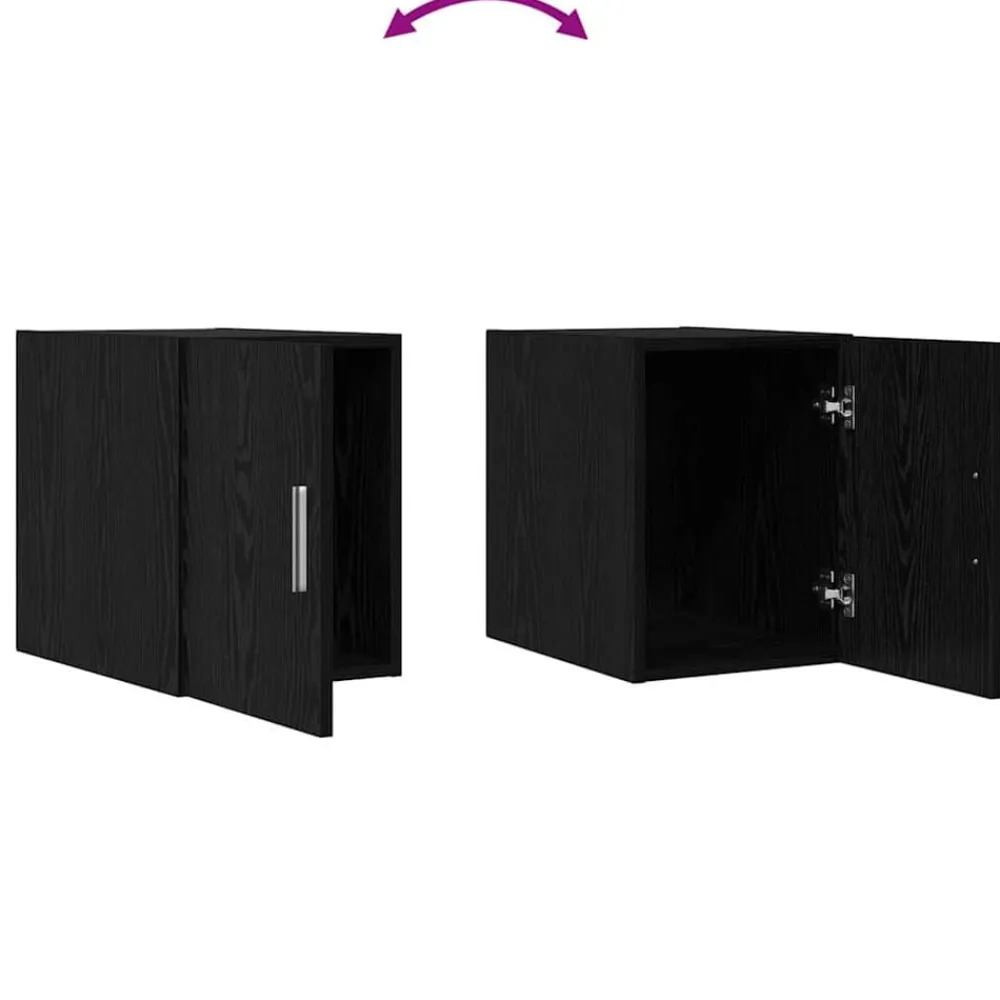 vidaXL Armario de pared 30 x 42.5 x 39.5 cm Roble negro New