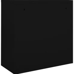 vidaXL Armario de puerta corredera acero 90x40x90 cm Negro Clearance