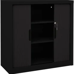 vidaXL Armario de puerta corredera acero 90x40x90 cm Negro Clearance