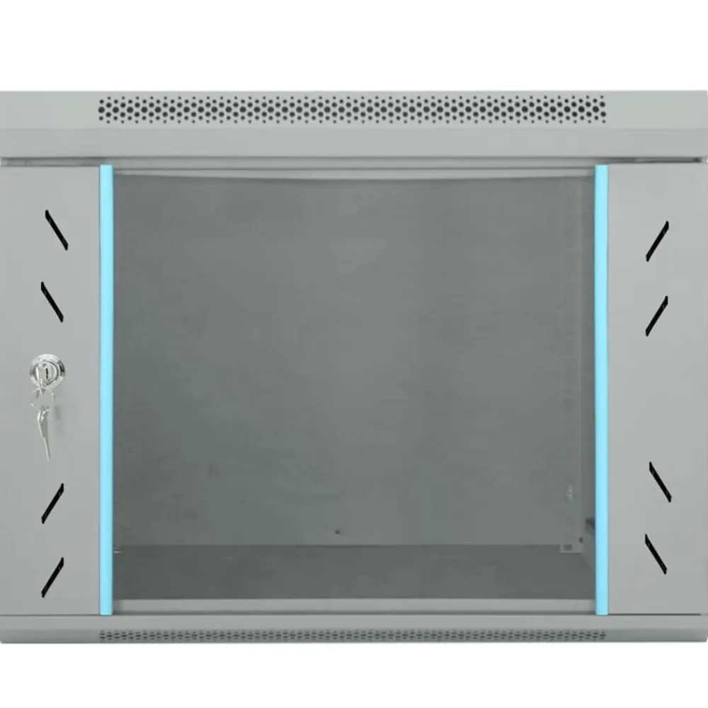 vidaXL Electrónica-Armario de red con almacenamiento 53 x 60 x 45 cm Acero