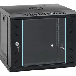 vidaXL Armario de red con almacenamiento 53 x 45 x 45 cm Acero Negro