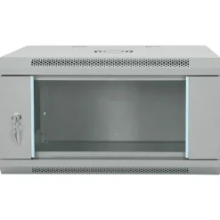 vidaXL Armario de red con almacenamiento 60 x 45 x 35 cm Acero Gris New