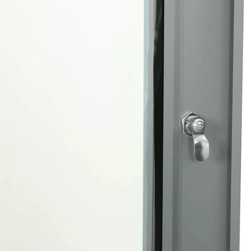 vidaXL Armario de red con almacenamiento 60 x 45 x 35 cm Acero Gris New