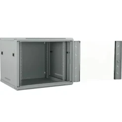 vidaXL Armario de red con almacenamiento 60 x 60 x 50 cm Acero Gris Outlet