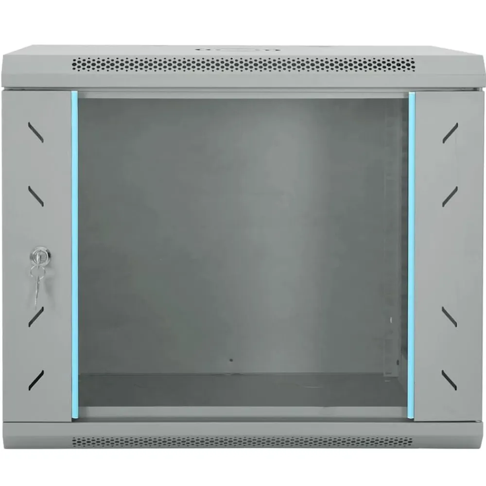 vidaXL Electrónica-Armario de red con almacenamiento 60 x 45 x 50 cm Acero