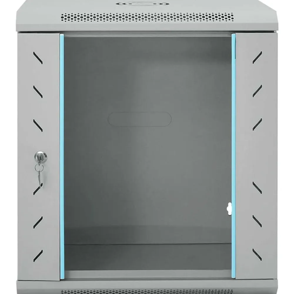 vidaXL Electrónica-Armario de red con almacenamiento 53 x 45 x 60 cm Acero