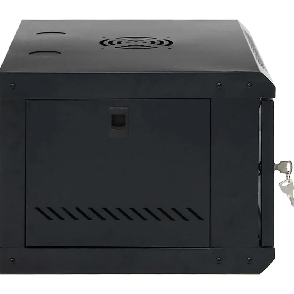 vidaXL Armario de red con almacenamiento 53 x 45 x 30 cm Acero Negro Discount