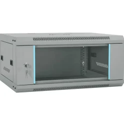 vidaXL Armario de red con almacenamiento 60 x 35 x 28 cm Acero Gris Clearance