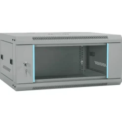 vidaXL Electrónica-Armario de red con almacenamiento 60 x 45 x 28 cm Acero