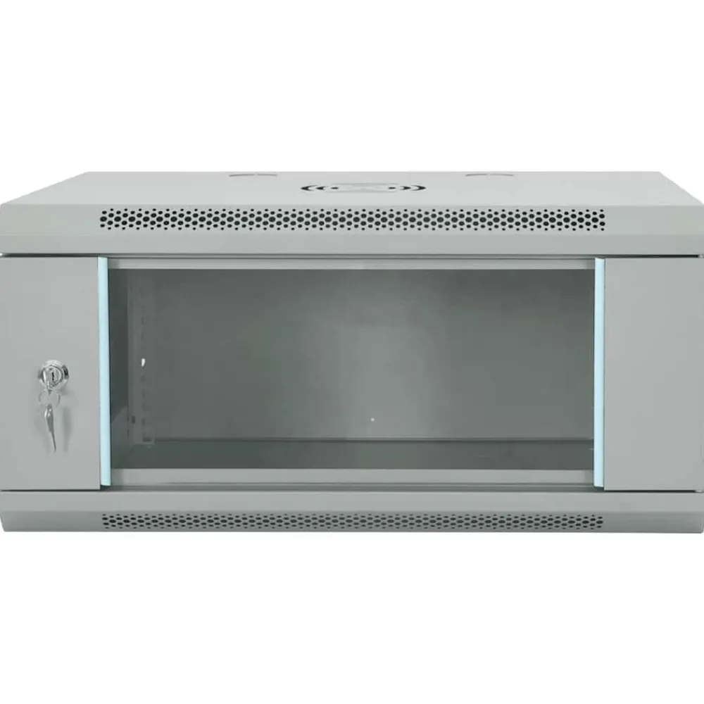 vidaXL Electrónica-Armario de red con almacenamiento 60 x 45 x 28 cm Acero