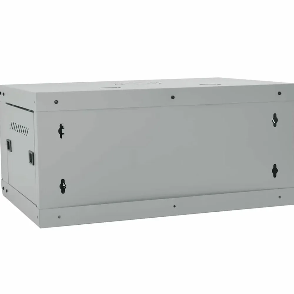 vidaXL Electrónica-Armario de red con almacenamiento 60 x 45 x 28 cm Acero