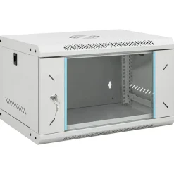 vidaXL Electrónica-Armario de red de pared 6U de 19" IP20, 53 x 40 x 30 cm