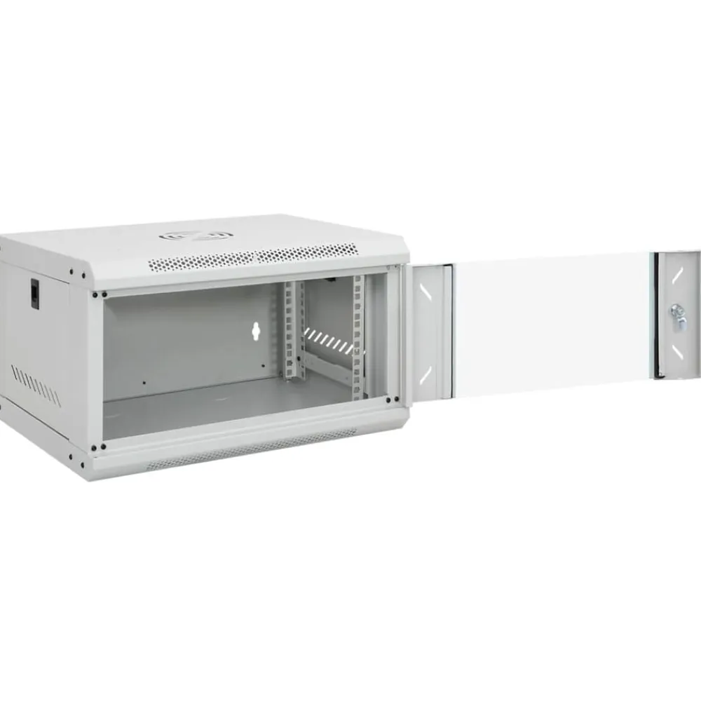 vidaXL Electrónica-Armario de red de pared 6U de 19" IP20, 53 x 40 x 30 cm