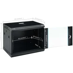 vidaXL Electrónica-Armario de red de pared 9U 19