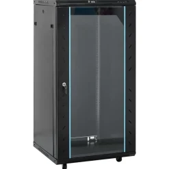 vidaXL Electrónica-Armario de red 22U con patas giratorias, 19", IP20, 60 x 60 x 120 cm