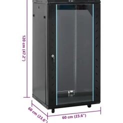 vidaXL Electrónica-Armario de red 22U con patas giratorias, 19