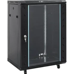 vidaXL Armario de red 15U con patas giratorias, 19", IP20, 60 x 45 x 86 cm Negro Online
