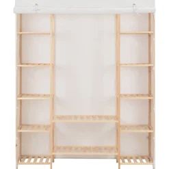 vidaXL Armario de tela 135x40x170 cm Blanco Best
