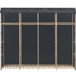vidaXL Armario de tela 200x40x170 cm Gris Outlet