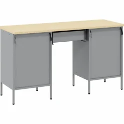 vidaXL Accesorios De Bricolaje-Armario de trabajo 3 pcs Madera Ingenierizada y Acero