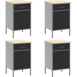 vidaXL Accesorios De Bricolaje-Armario de trabajo 10 pcs Madera Ingenierizada y Acero