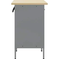 vidaXL Accesorios De Bricolaje-Armario de trabajo con cajón 2 pcs y Gris 100 x 55 x 85 cm
