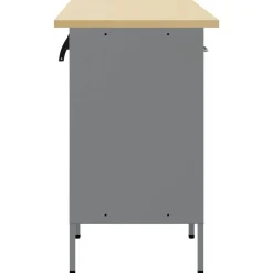 vidaXL Armario de trabajo 3 pcs y Gris 150 x 55 x 85 cm Negro Clearance