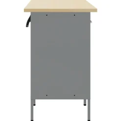 vidaXL Armario de trabajo 3 pcs y Gris 150 x 55 x 85 cm Negro Online