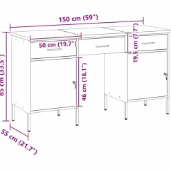 vidaXL Armario de trabajo 3 pcs Madera Ingenierizada y Acero Rojo Outlet