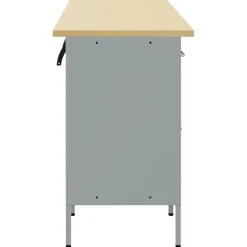 vidaXL Accesorios De Bricolaje-Armario de trabajo con cajón 4 pcs y Gris 200 x 55 x 85 cm