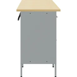 vidaXL Accesorios De Bricolaje-Armario de trabajo 4 pcs y Gris 200 x 55 x 85 cm