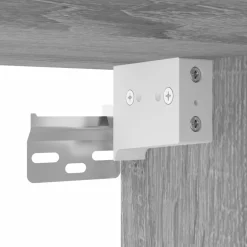 vidaXL Armario espejo de baño con luz LED acrílico gris 80x12x45 cm Gris sonoma