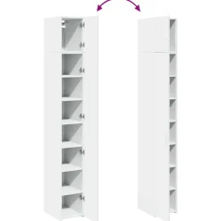vidaXL Armarios Y Almacenamiento-Armario estrecho madera de ingeniería 30x42,5x225 cm
