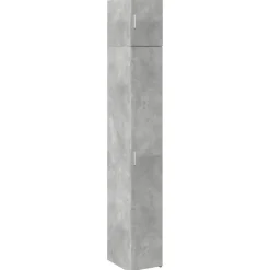 vidaXL Armario estrecho madera ingeniería gris hormigón 30x42,5x225 cm Gris hormigón New