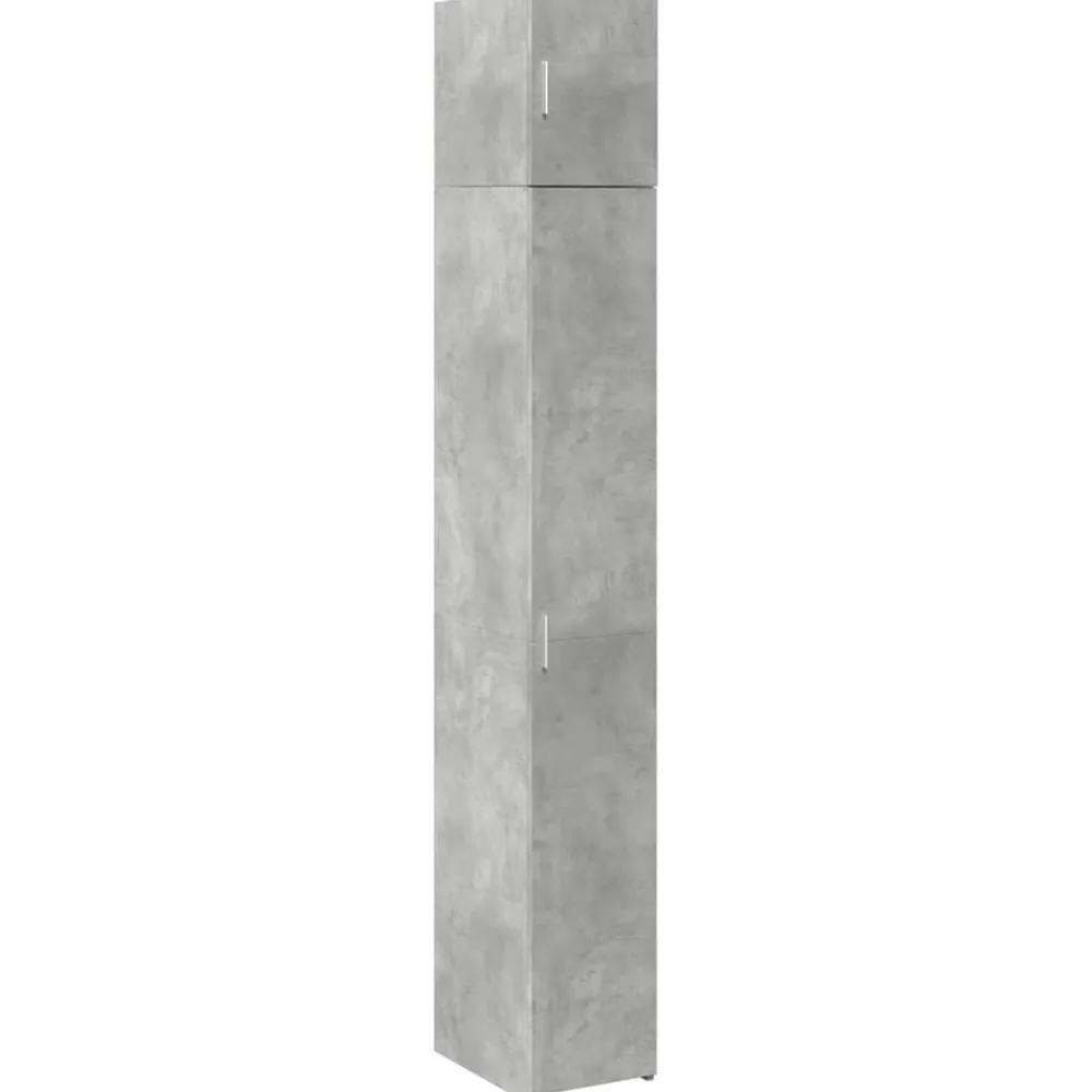 vidaXL Armario estrecho madera ingeniería gris hormigón 30x42,5x225 cm Gris hormigón New