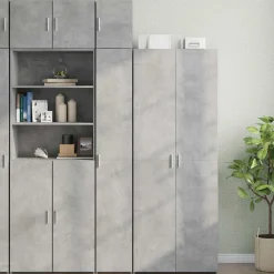 vidaXL Armario estrecho madera ingeniería gris hormigón 30x42,5x225 cm Gris hormig&oacute;n New