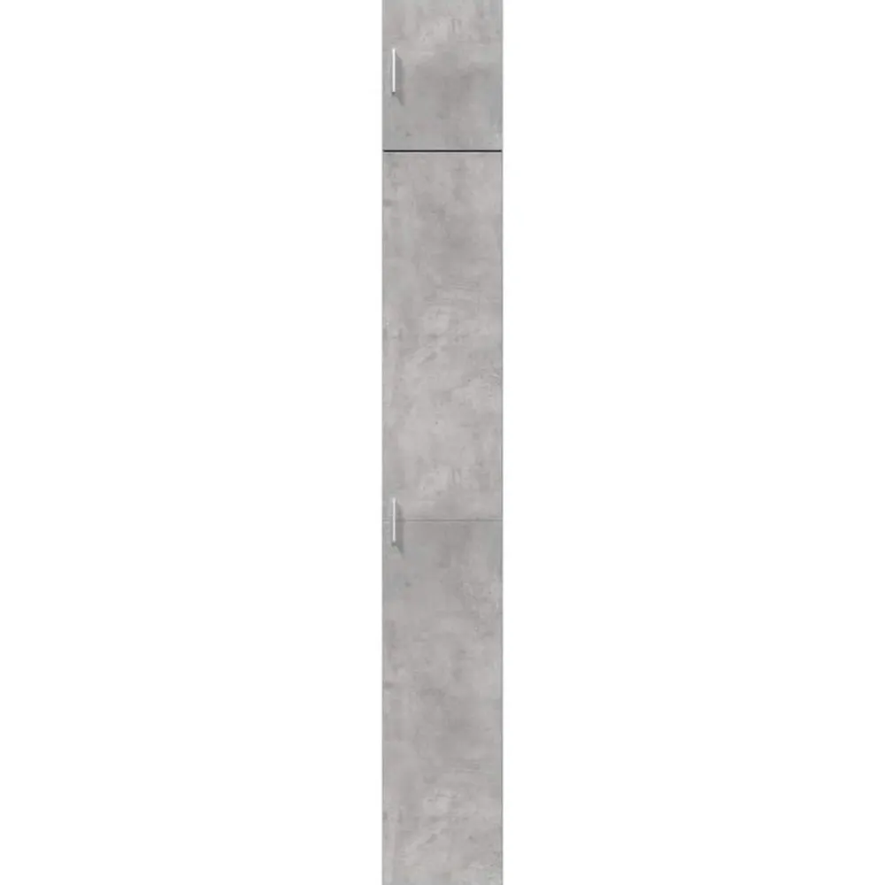 vidaXL Armario estrecho madera ingeniería gris hormigón 30x42,5x225 cm Gris hormigón New