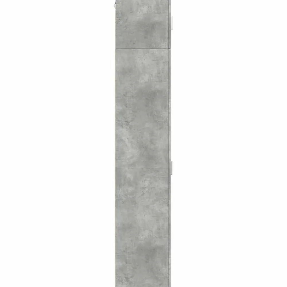 vidaXL Armario estrecho madera ingeniería gris hormigón 30x42,5x225 cm Gris hormigón New