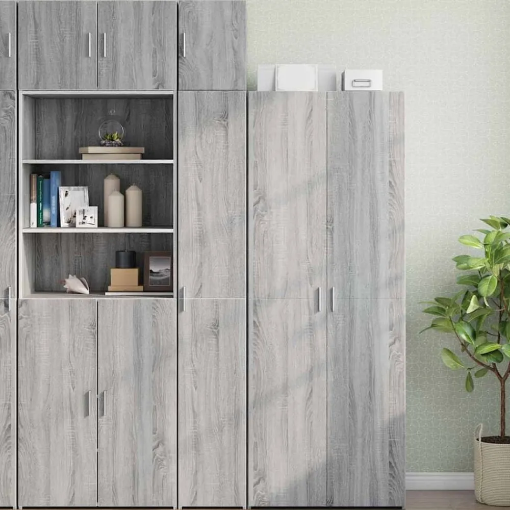 vidaXL Armarios Y Almacenamiento-Armario estrecho madera ingeniería 30x42,5x225 cm