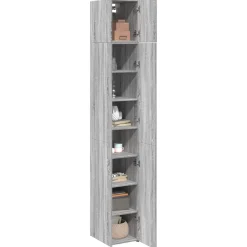 vidaXL Armarios Y Almacenamiento-Armario estrecho madera ingeniería 30x42,5x225 cm