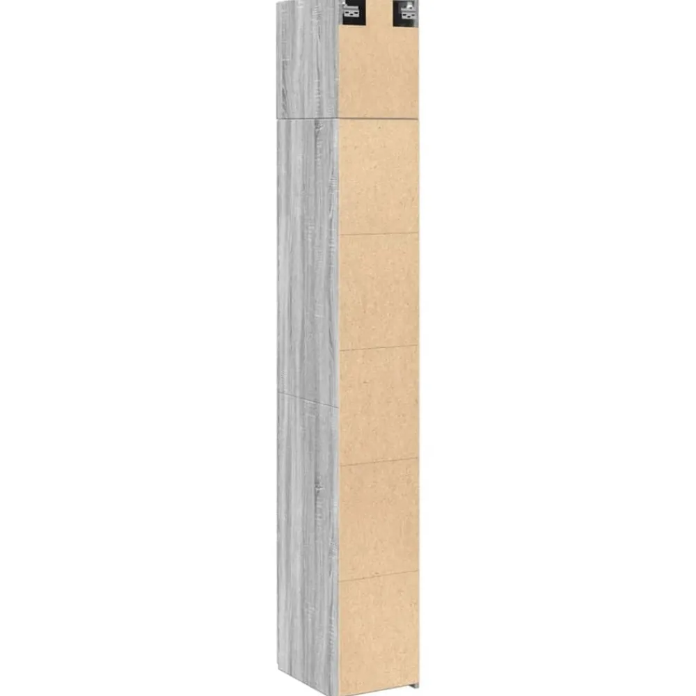 vidaXL Armarios Y Almacenamiento-Armario estrecho madera ingeniería 30x42,5x225 cm