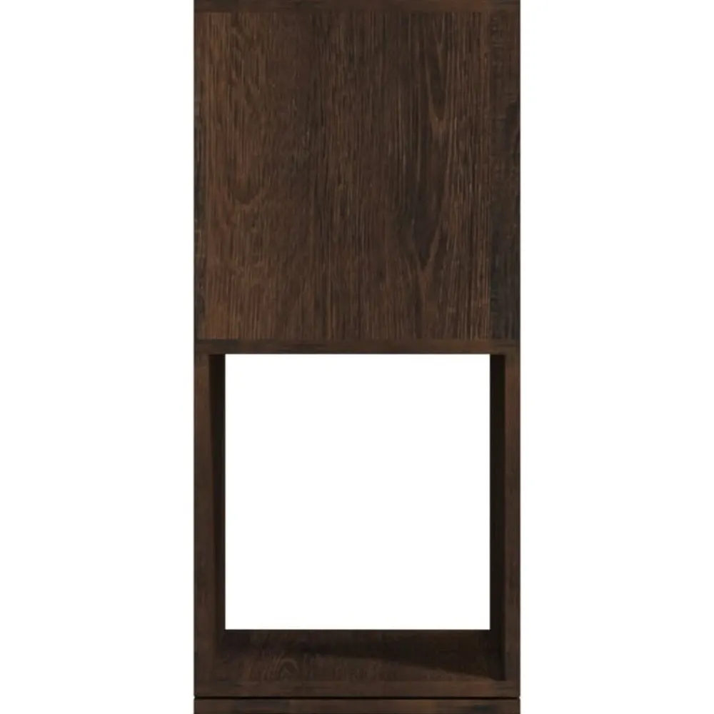 vidaXL Armario giratorio aglomerado 34,5x34,5x75,5 cm Roble ahumado